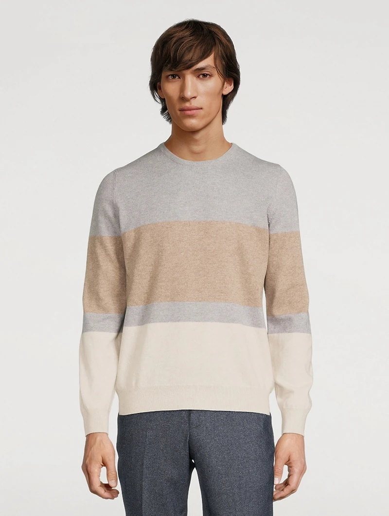 Wool And Cashmere Striped Sweater
