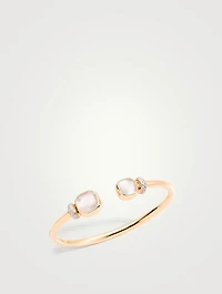 Nudo 18K Rose Gold Bangle Bracelet With Topaz And Diamonds