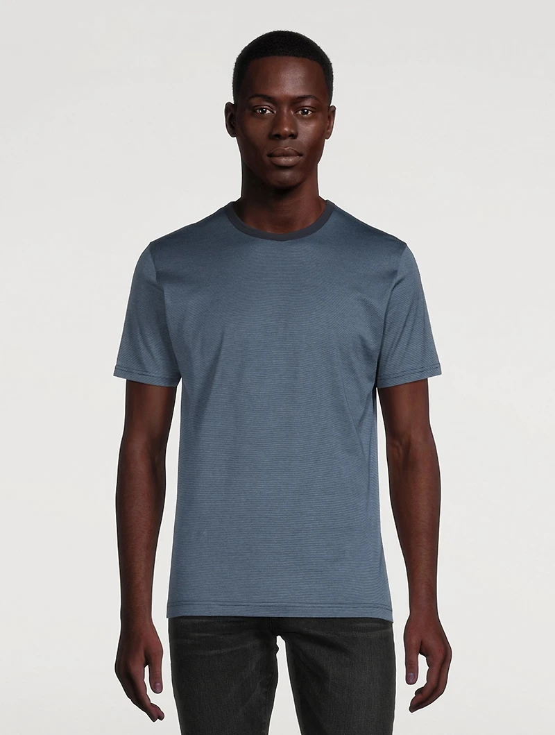 Classic Cotton T-Shirt With Tipping