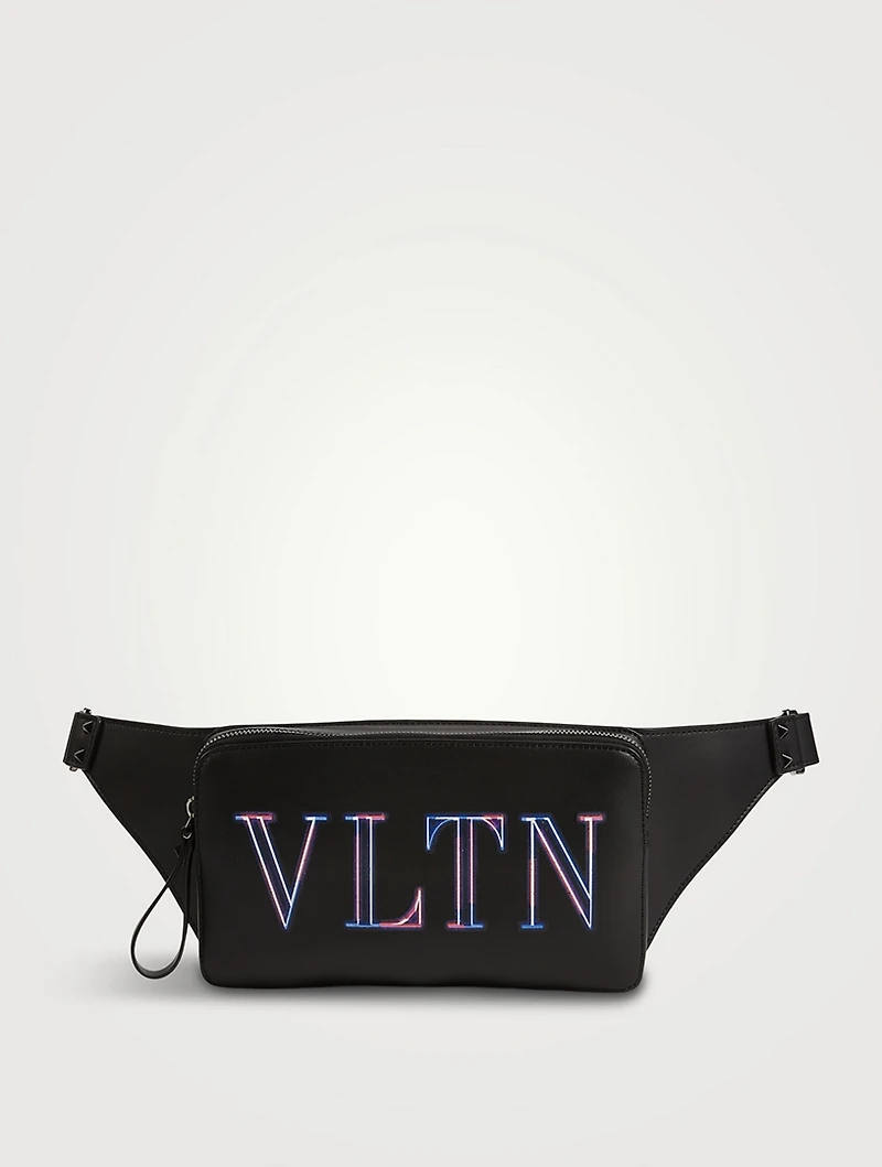 Neon VLTN Leather Belt Bag