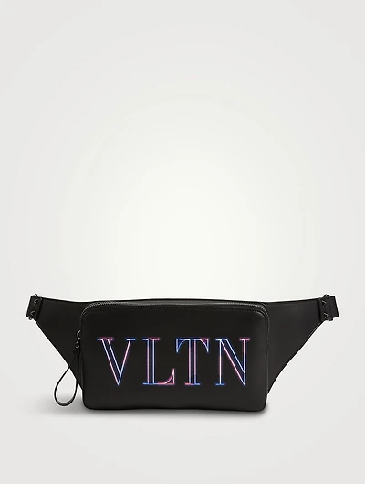 Neon VLTN Leather Belt Bag
