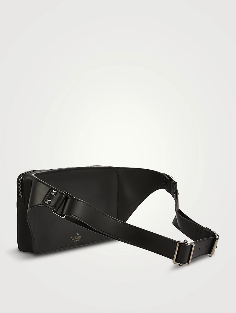 Neon VLTN Leather Belt Bag