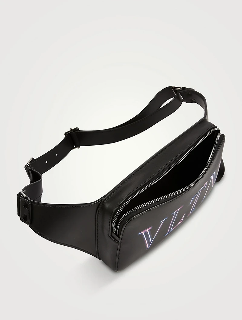 Neon VLTN Leather Belt Bag