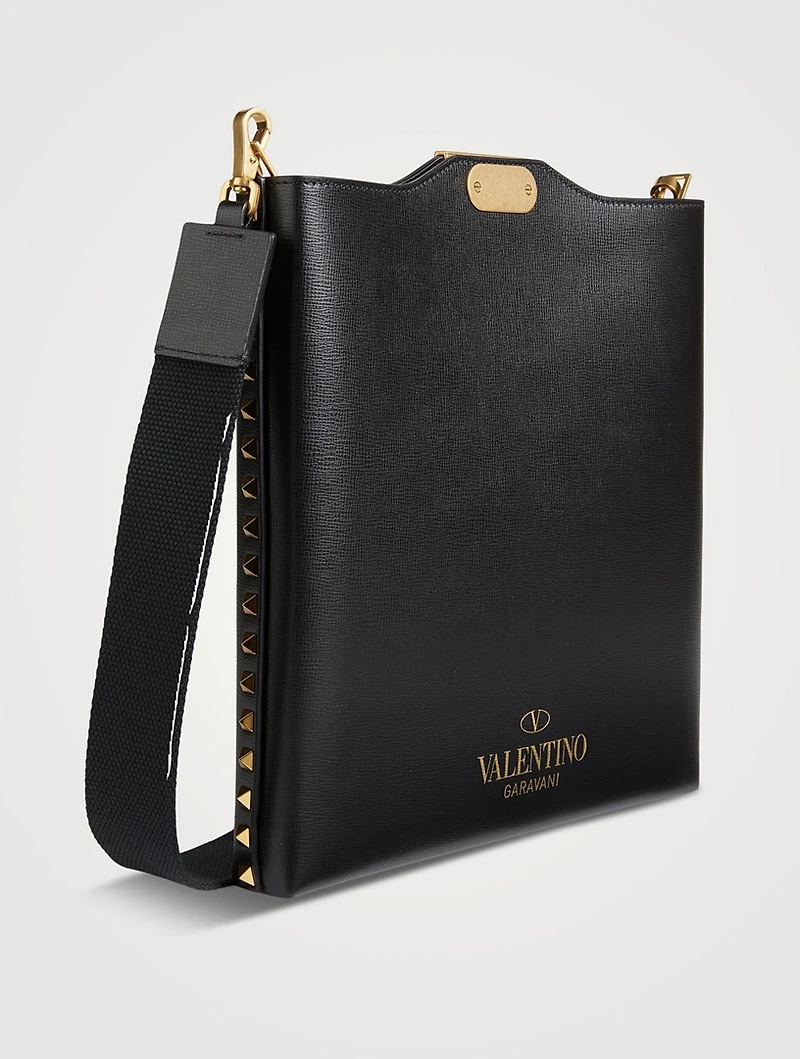 Leather Studded Crossbody Bag