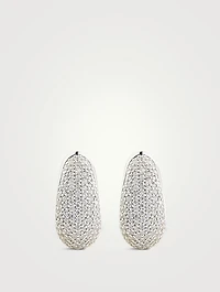 Small Pave Ice Huggie Hoop Earrings