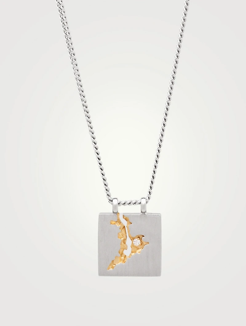 Mined Pendant Necklace With Diamond