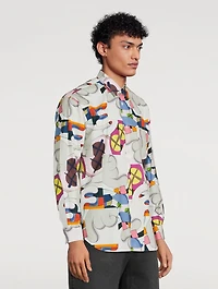 Cotton Shirt Graphic Print