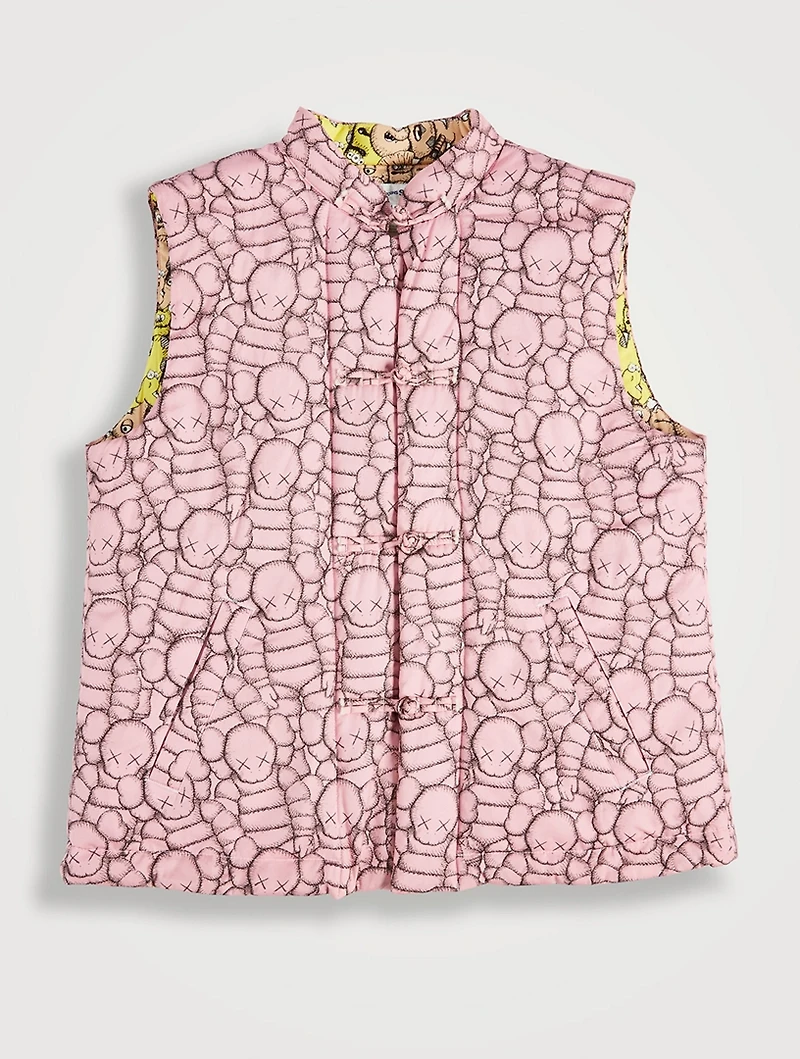 Kaws Printed Vest With Padding