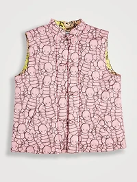 Kaws Printed Vest With Padding