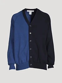 Two-Tone V-Neck Cardigan