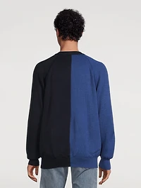 Two-Tone V-Neck Cardigan
