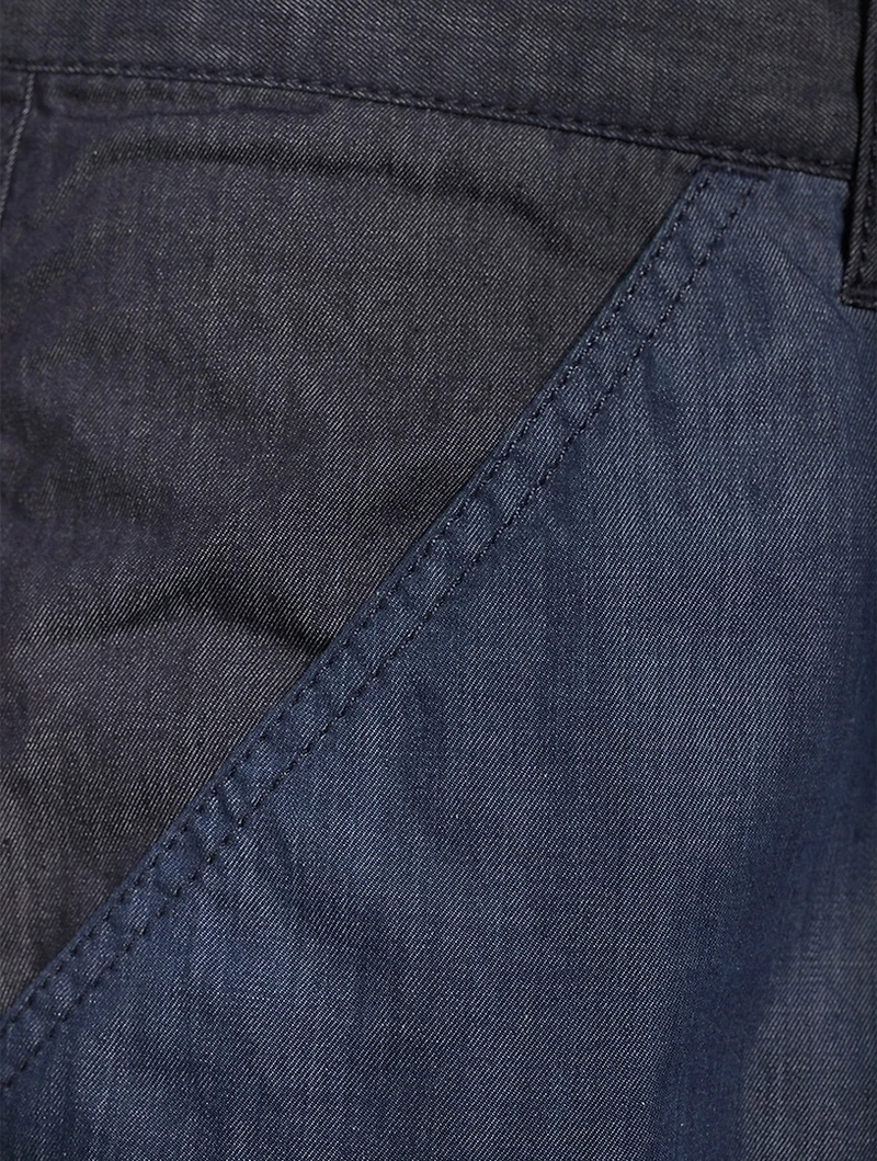 Cotton Patchwork Pants