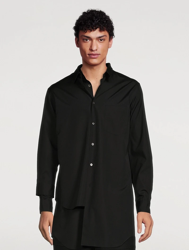 Cotton Asymmetric Tunic Shirt