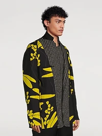 Wool-Blend Jacket Floral Print