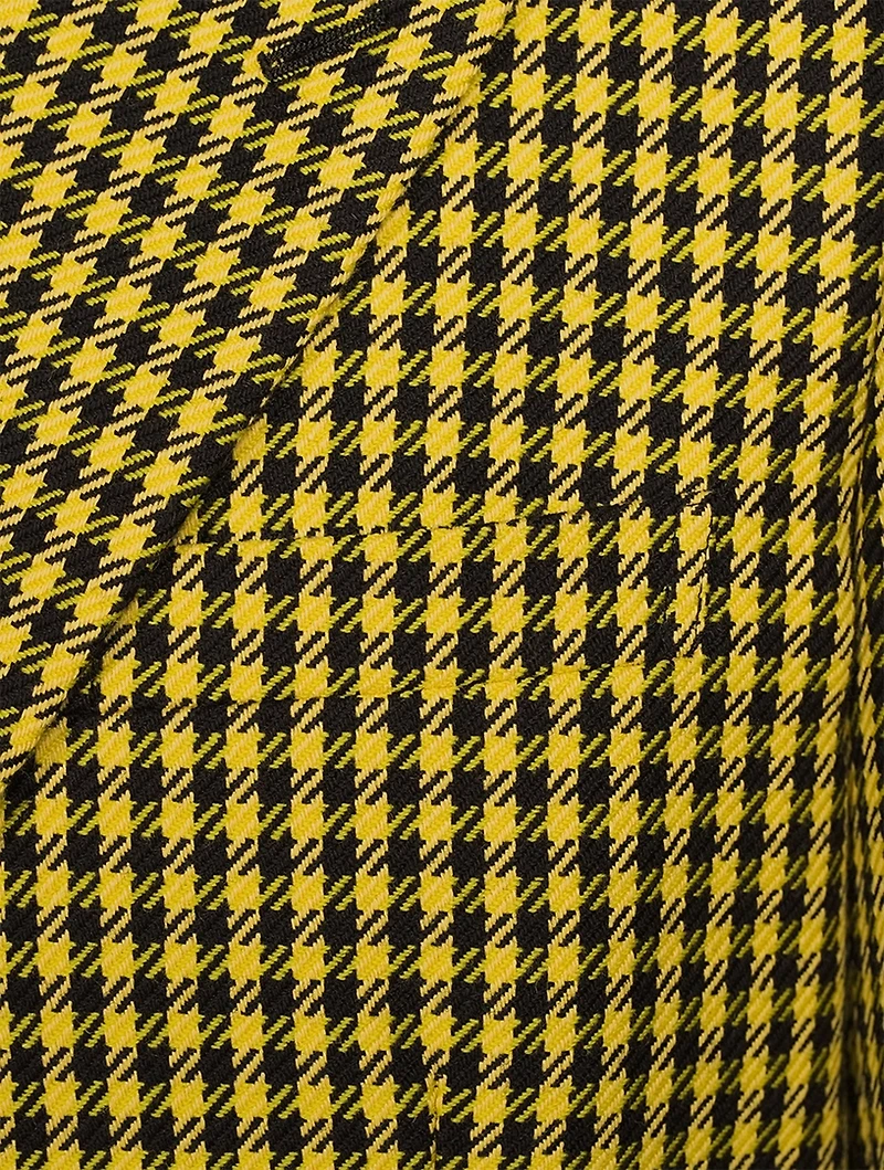 Cotton And Wool Jacket Houndstooth Print