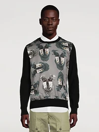 Wool Sweater Graphic Print