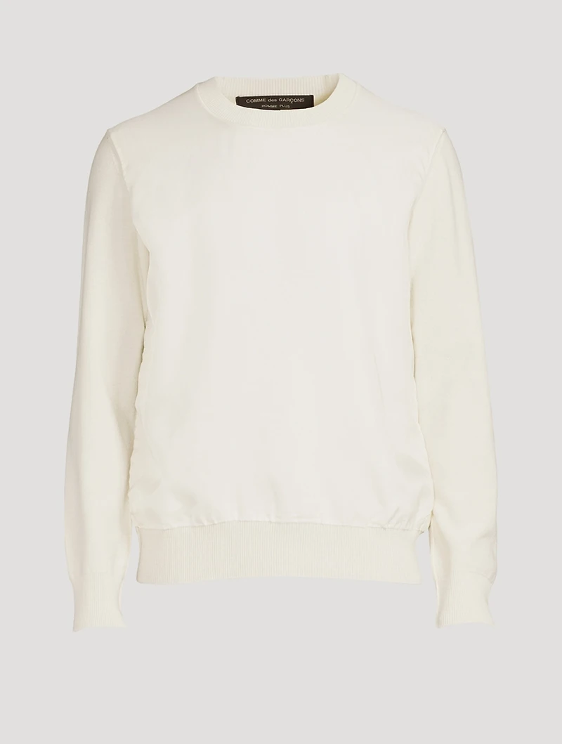 Wool And Satin Sweater