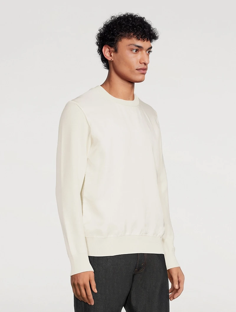 Wool And Satin Sweater