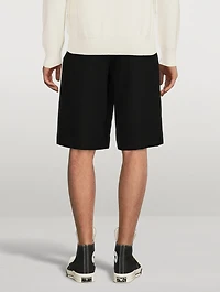 Wool Pleated Bermuda Shorts