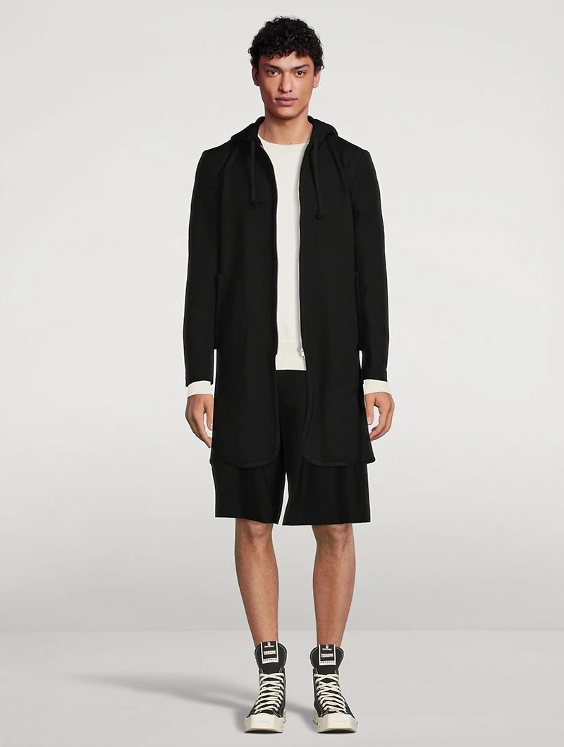 Wool Pleated Bermuda Shorts