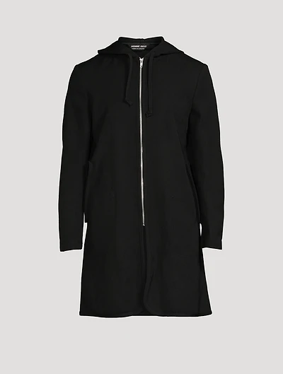 Wool Zip Cape Coat