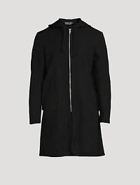 Wool Zip Cape Coat