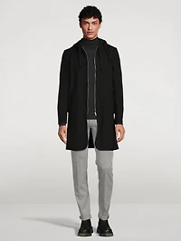 Wool Zip Cape Coat