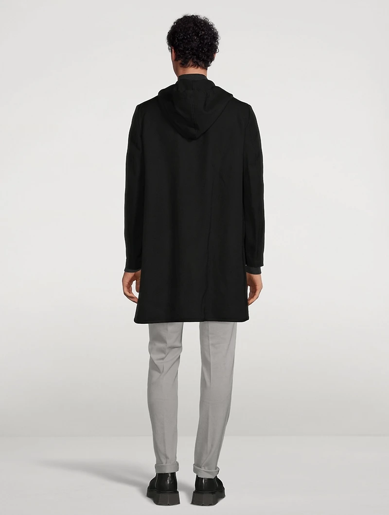Wool Zip Cape Coat