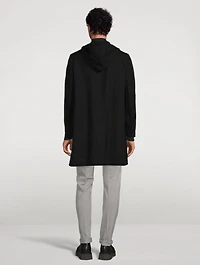 Wool Zip Cape Coat