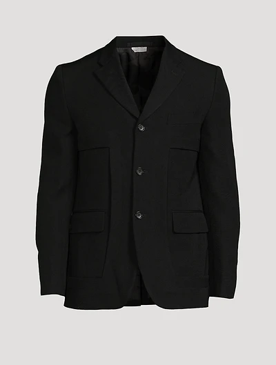 Wool Single-Breasted Jacket
