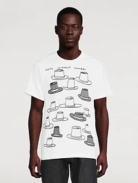 Cotton T-Shirt Hat Print