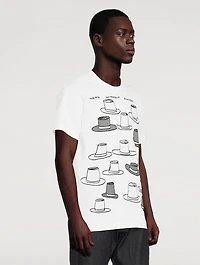 Cotton T-Shirt Hat Print