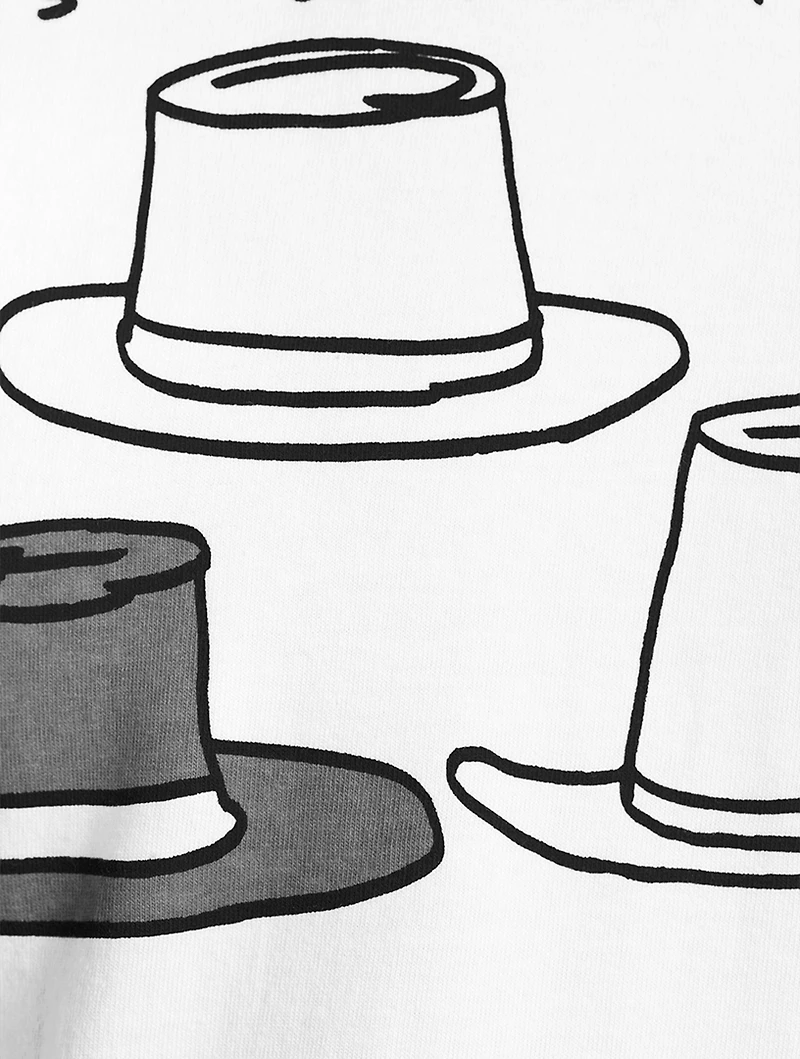 Cotton T-Shirt Hat Print