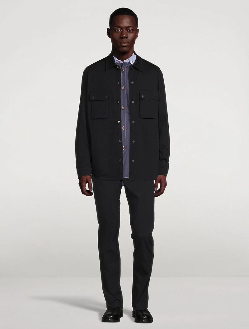Cotton Striped Shirt With Elbow Patches