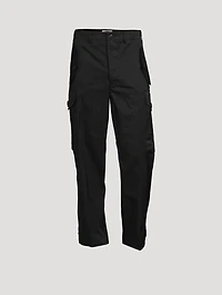 Cotton-Blend Straight-Leg Cargo Pants