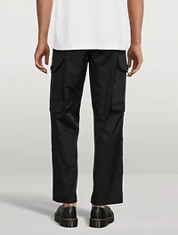 Cotton-Blend Straight-Leg Cargo Pants