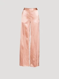 Satin Wide-Leg Trousers