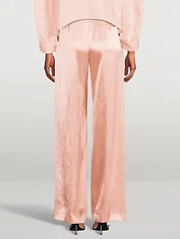 Satin Wide-Leg Trousers