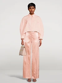 Satin Wide-Leg Trousers