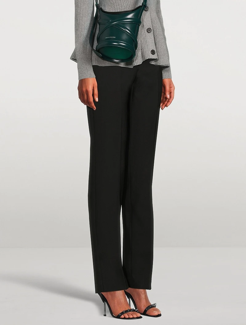 High-Waisted Wool Trousers