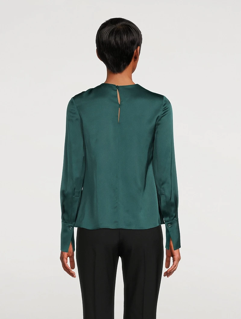 Draped Silk Blouse