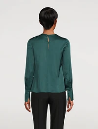 Draped Silk Blouse