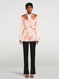 Satin Double-Breasted Jacket