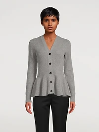 Cashmere Peplum Cardigan