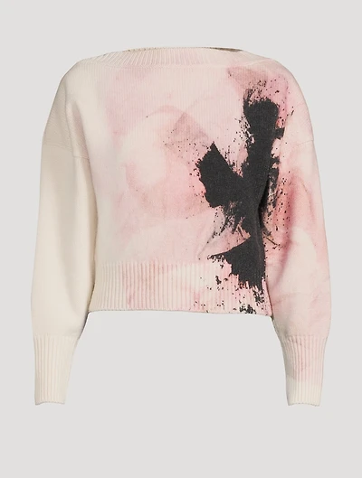 Wool And Cashmere Sweater Anemone Print