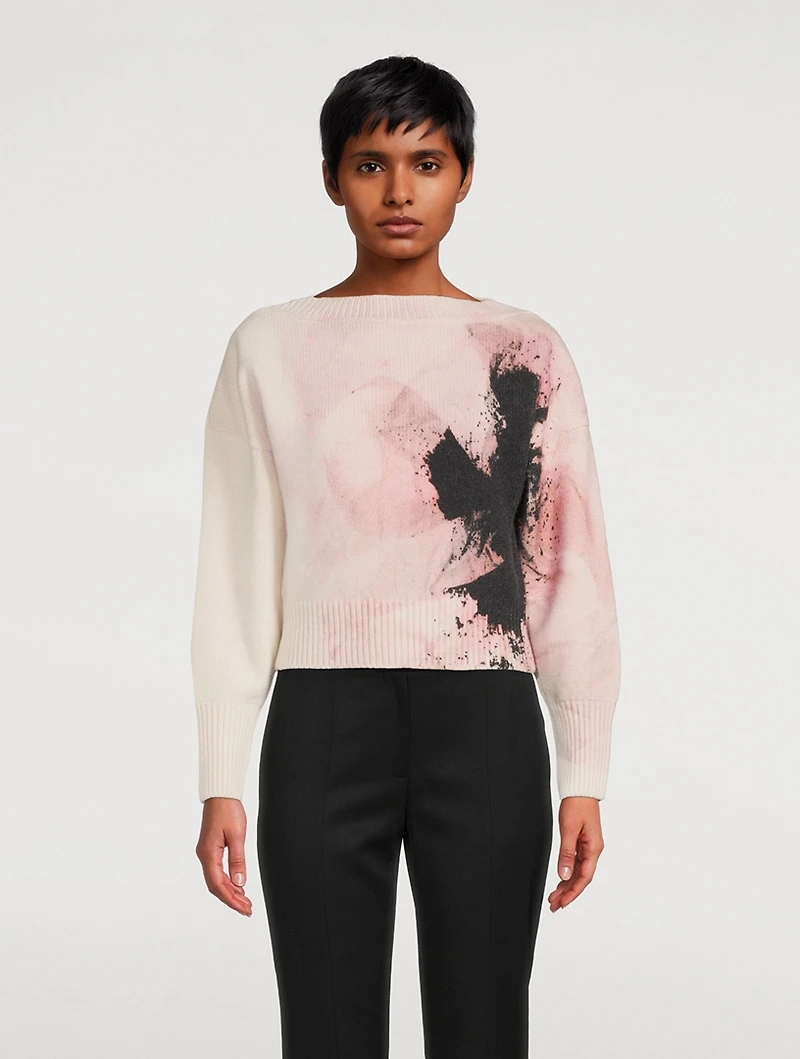Wool And Cashmere Sweater Anemone Print