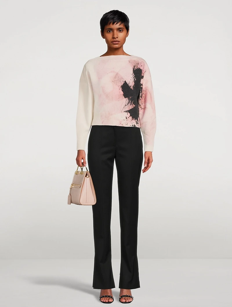 Wool And Cashmere Sweater Anemone Print