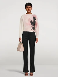 Wool And Cashmere Sweater Anemone Print