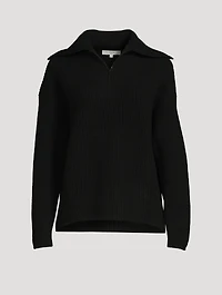 Half-Zipped Ribbed Sweater