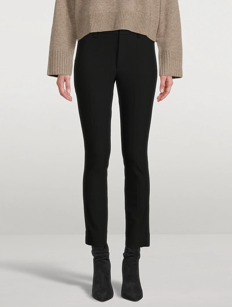 High-Waisted Cigarette Trousers